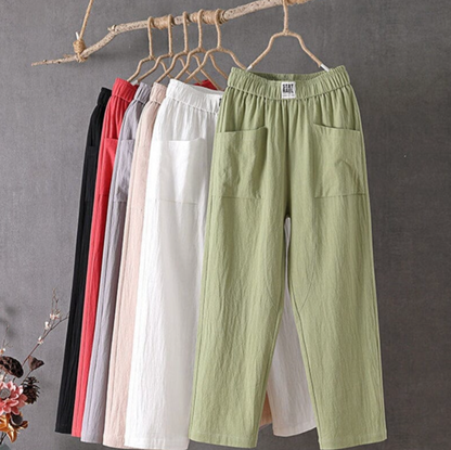 Wilma | Linen Trousers with Elastic Waistband