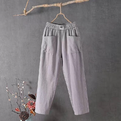 Wilma | Linen Trousers with Elastic Waistband