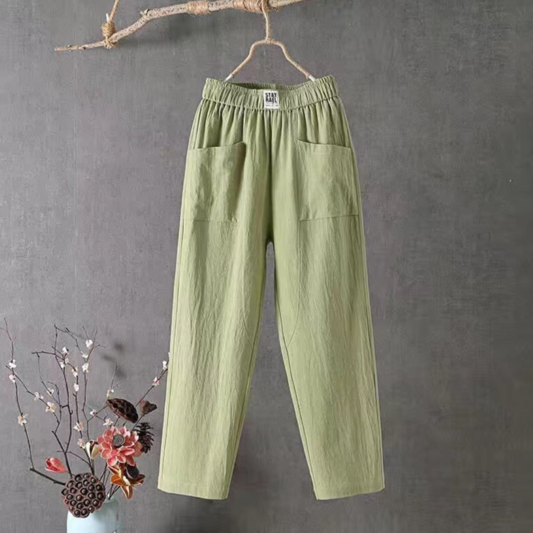 Wilma | Linen Trousers with Elastic Waistband