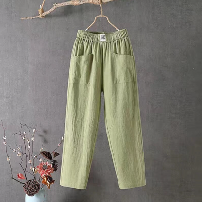 Wilma | Linen Trousers with Elastic Waistband