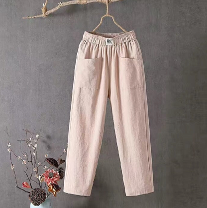 Wilma | Linen Trousers with Elastic Waistband