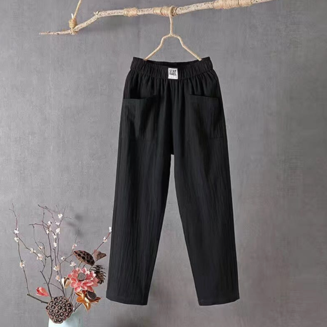 Wilma | Linen Trousers with Elastic Waistband