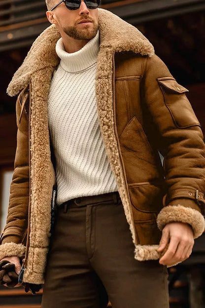 Wouter | Stylish Padded Leather Jacket for Men