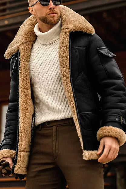 Wouter | Stylish Padded Leather Jacket for Men