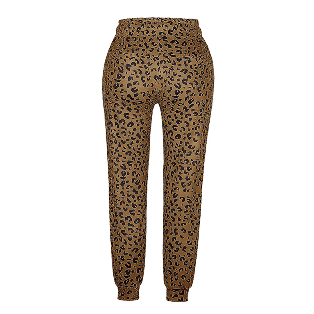 Xandra | Ladies' Trousers with Leopard Print
