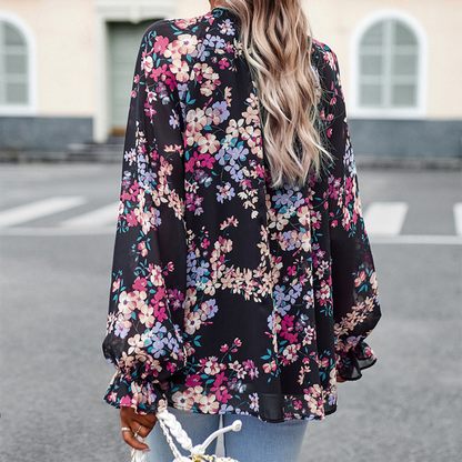 Summer Floral Print Blouse