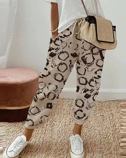 Zoë | Casual linen women's trousers with pockets